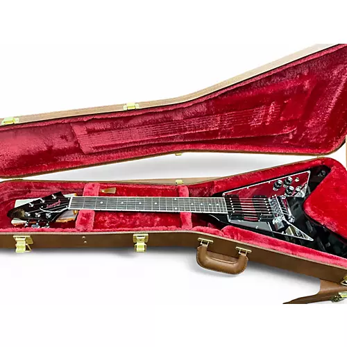 Used 2023 Gibson Flying V Black Solid Body Electric Guitar Black