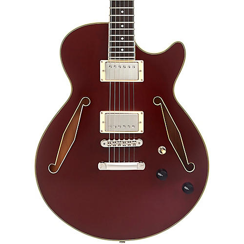 D'Angelico Excel SS Tour Semi-Hollow Electric Guitar With Supro Bolt Bucker Pickups and Stopbar Tailpiece Solid Black