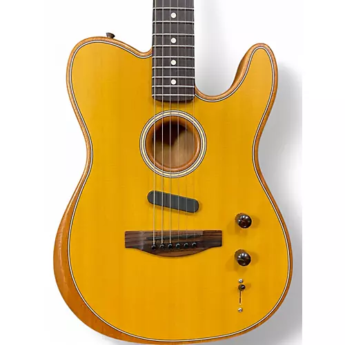 Used 2021 Fender Acoustasonic Player Telecaster Natural Acoustic Electric Guitar Natural