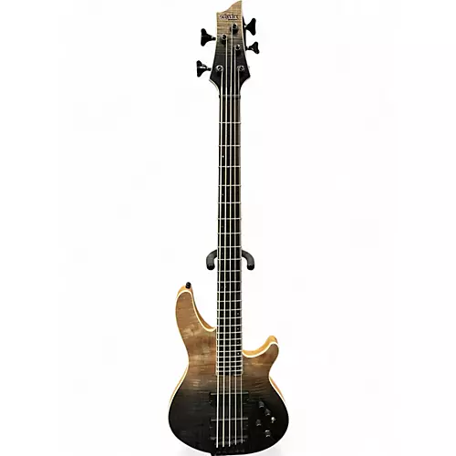 Used Schecter Guitar Research sls elite 5 black fade burst Electric Bass Guitar black fade burst