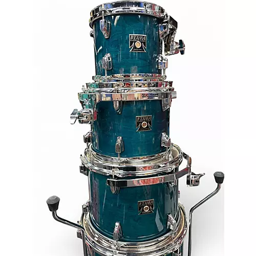 Used TAMA 7 Piece Superstar Classic Blue Lacquer Burst Drum Kit Blue Lacquer Burst