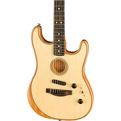 Fender American Acoustasonic Stratocaster Acoustic-Electric Guitar Natural