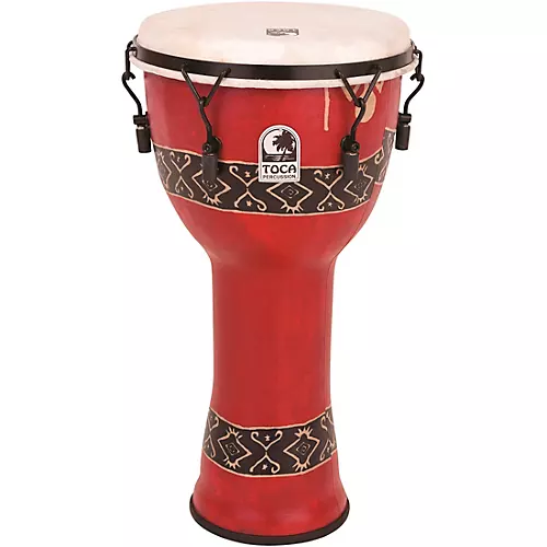 Toca Freestlyle Mechanically Tuned Djembe With Extended Rim 14 in. Black Mamba