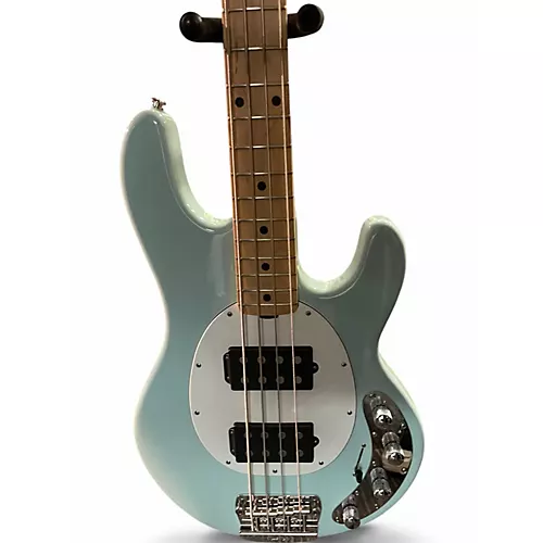 Used 2017 Ernie Ball Music Man Stingray 3 EQ HH Powder Blue Electric Bass Guitar Powder Blue