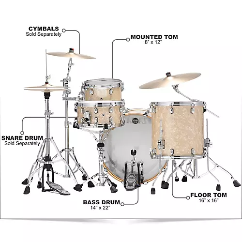 TAMA Starclassic Walnut/Birch 3-Piece Shell Pack With 22