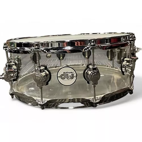Used 2024 DW 14X6.5 Design Series Acrylic Snare Clear Drum Clear 213