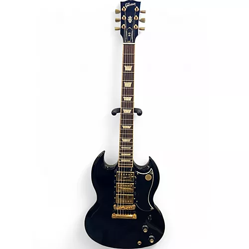 Used Gibson SG3 Black Solid Body Electric Guitar Black