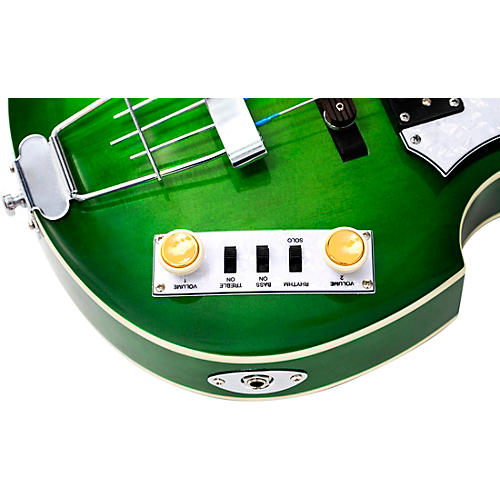 Hofner Ignition Series Short-Scale Violin Bass Guitar Green Burst