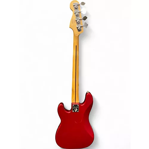 Used Squier Precision Bass Red Electric Bass Guitar Red