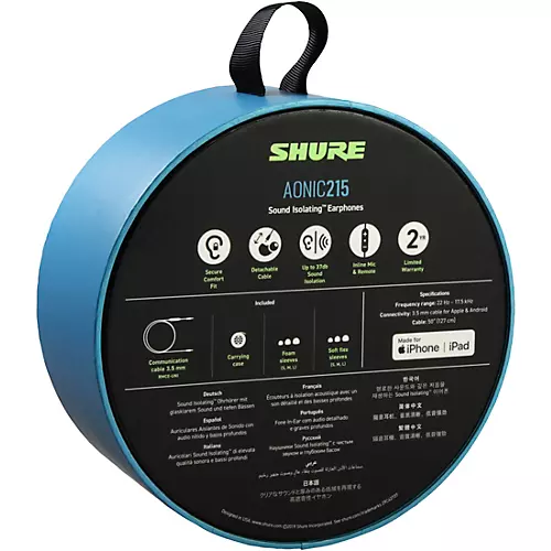 Shure AONIC 215 Sound Isolating Earphones Black