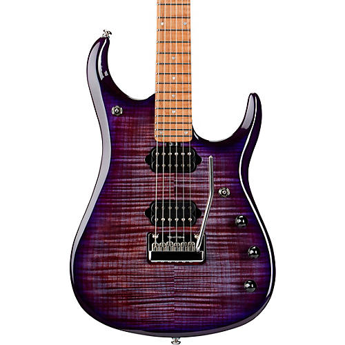 Ernie Ball Music Man JP15 Flamed Maple Top Electric Guitar Transparent Black
