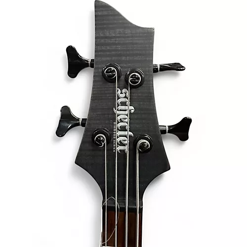 Used Schecter Guitar Research CB4 See thru black Electric Bass Guitar See thru black
