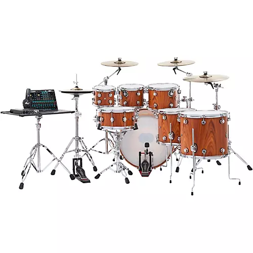DW DWe Wireless Acoustic-Electronic Convertible 7-Piece Drum Set Bundle With 22