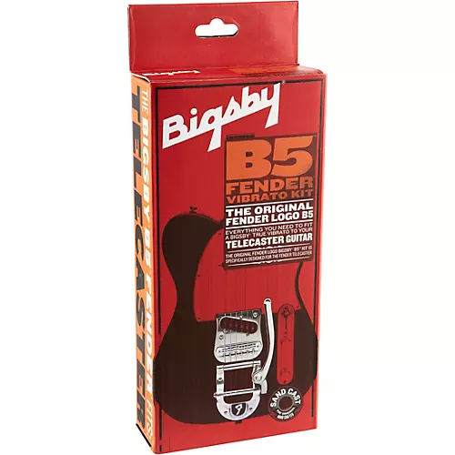 Bigsby B5 Fender Vibrato Kit - Original Fender Logo For Telecaster Guitars Chrome