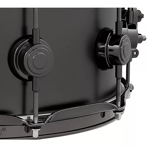 DW Collector's Series Satin Black Over Brass Snare Drum With Black Nickel Hardware 13 x 7 in.