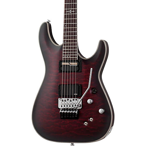 Schecter Guitar Research C-1 Platinum FR S Electric Guitar Satin Crimson Red Burst