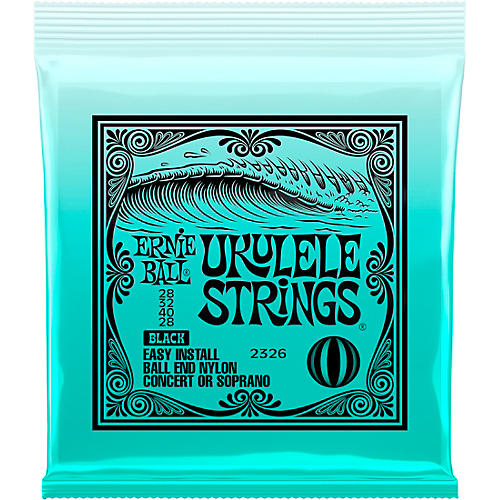 Ernie Ball Concert/Soprano Nylon Ball-End Ukulele Strings - Black Soprano/Concert