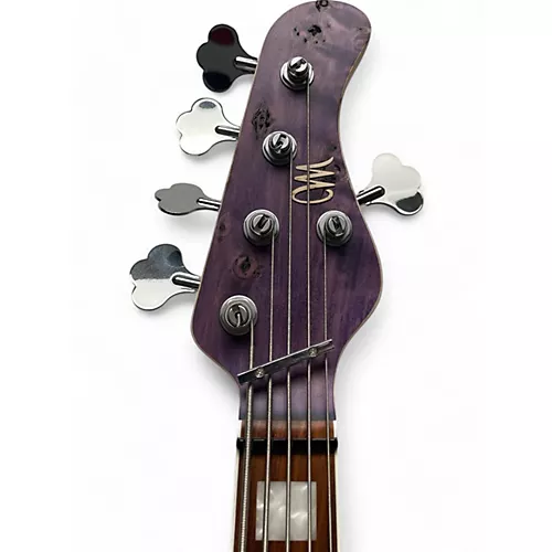 Used 2022 Mayones JABBA MALAMAN 5 antique violet raw Electric Bass Guitar antique violet raw