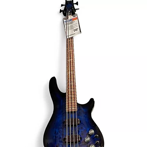 Used Schecter Guitar Research OMEN ELITE Blue Electric Bass Guitar Blue