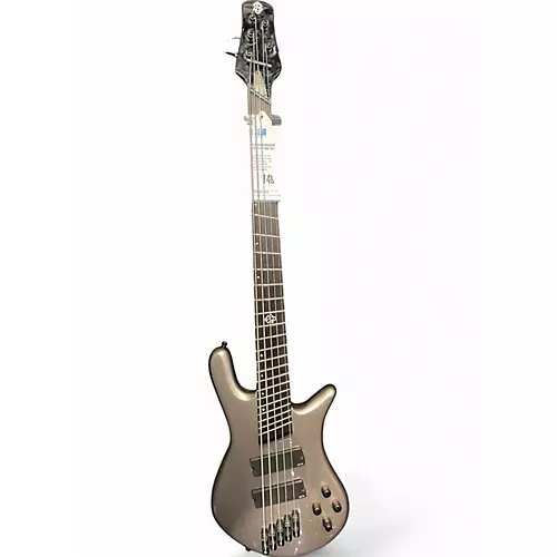 Used Spector Dimension HP Silver Electric Bass Guitar Silver