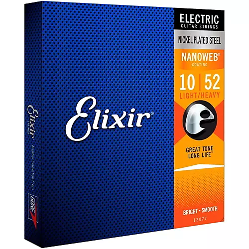 Elixir Electric Guitar Strings with NANOWEB Coating, Light/Heavy (.010-.052)