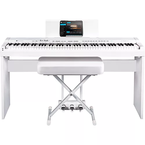 Williams Allegro IV In-Home Pack Digital Piano With Stand, Bench & Piano-Style Pedal White