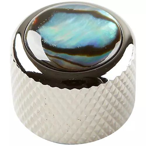 Q Parts Shell Dome Knob Single Gold Natural Abalone