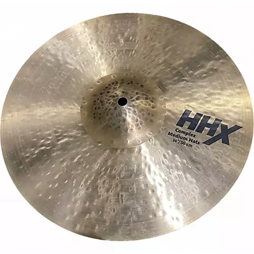 Used SABIAN 14in HHX COMPLEX MEDIUM HATS PAIR Cymbal 33