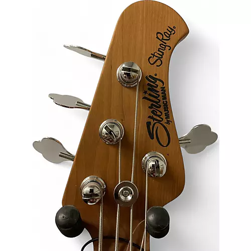 Used Sterling By Music Man STINGRAY Silver Electric Bass Guitar Silver