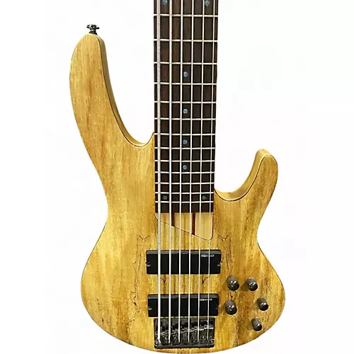 Used ESP LTD B206 6 String Natural Electric Bass Guitar Natural