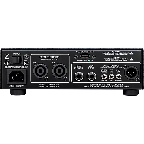 MESA/Boogie Subway D-350 Ultra-Compact Solid State Bass Head Black