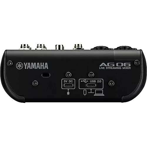 Yamaha AG06MK2 6-Channel Mixer/USB Interface for IOS/Mac/PC Black
