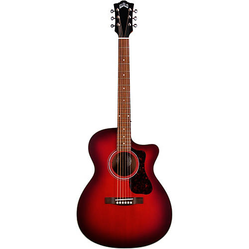 Guild OM-240CE Orchestra Acoustic-Electric Guitar Oxblood Burst
