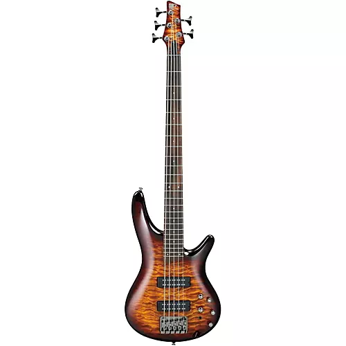 Ibanez SR405EQM Quilted Maple 5-String Electric Bass Guitar Stained Cosmic Blue Starburst