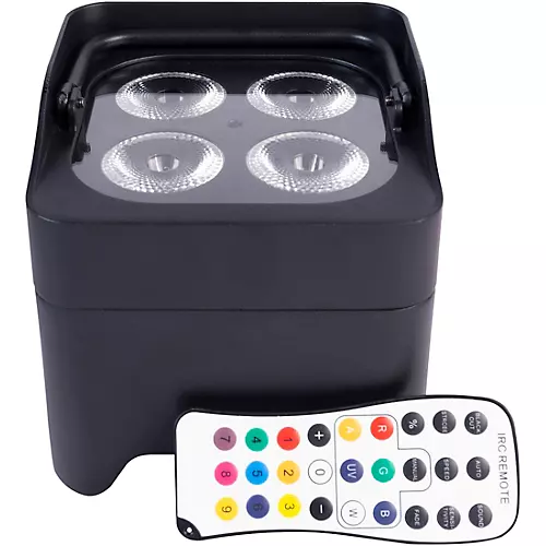ColorKey CKW-6020B MobilePar Mini Hex 4 Wireless DMX Battery-Powered RGBAW+UV LED Lighting With Remote