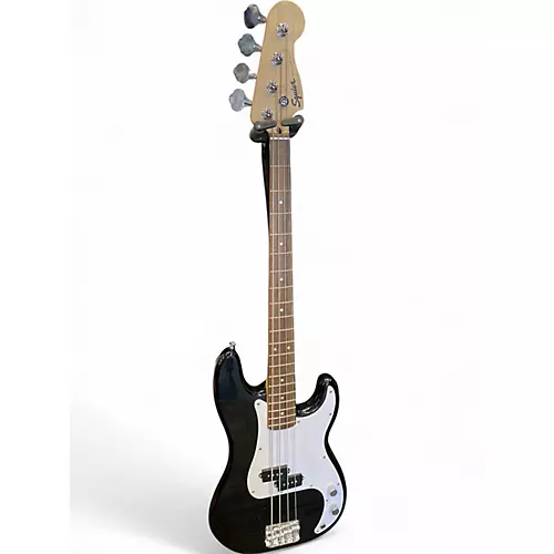 Used Squier Precision Bass Black Electric Bass Guitar Black