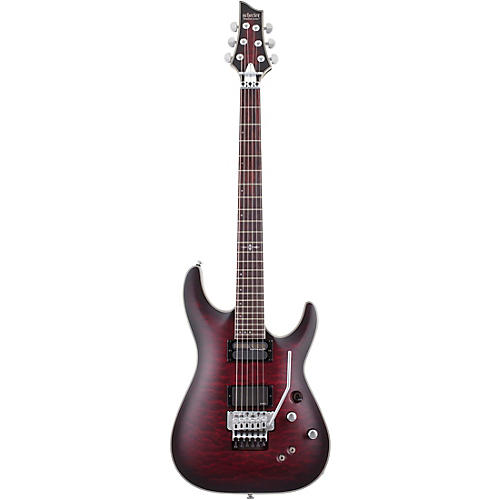 Schecter Guitar Research C-1 Platinum FR S Electric Guitar Satin Crimson Red Burst