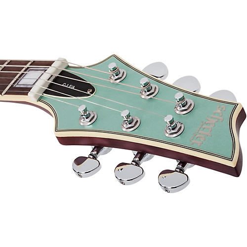 Schecter Guitar Research C-1 EA Classic Semi-Hollow Electric Guitar Satin Antique Pelham Blue