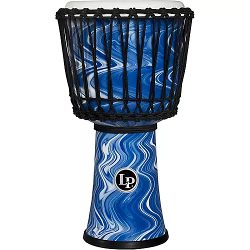 LP World 10 inch Rope Tuned Circle Djembe Black