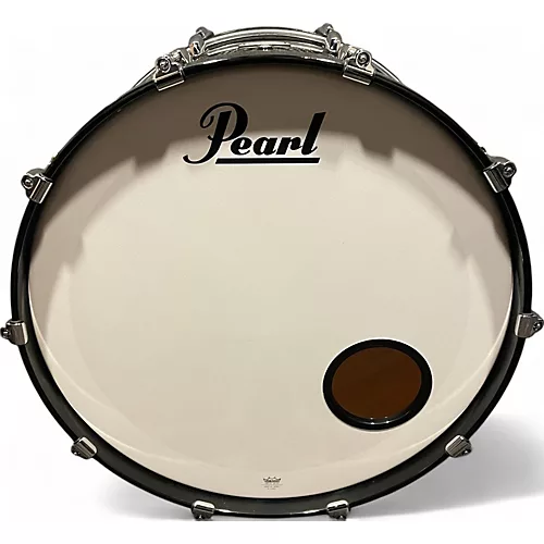 Used Pearl 3 piece WOOD-FIBERGLASS Black Drum Kit Black