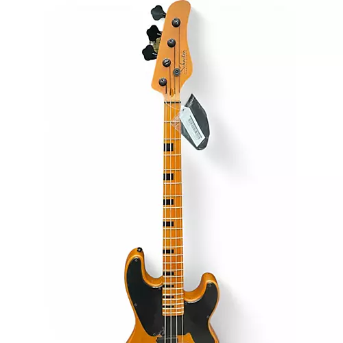 Used Schecter Guitar Research Model T Natural Electric Bass Guitar Natural