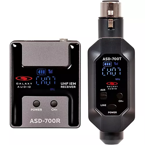 Galaxy Audio ASD-700-4 Digital 15 Channel UHF Plug & Play Wireless In-Ear Monitor Band Pack System with EB5 Earbuds Frequency CODE B5 550-569 MHz