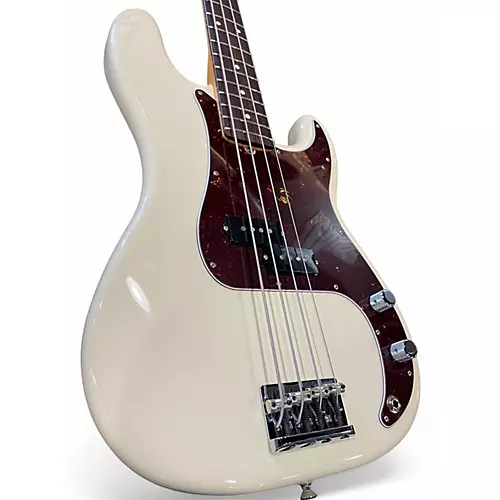 Used 2022 Fender American Professional II Precision Bass WHITE Electric Bass Guitar WHITE