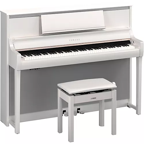 Yamaha Clavinova CSP-295 Digital Upright Piano With Bench Polished White