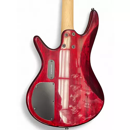 Used Ibanez GSR200 Trans Red Electric Bass Guitar Trans Red