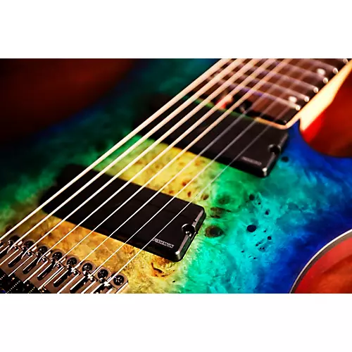 Cort KX Series 8 String Multi-Scale Electric Guitar Mariana Blue Burst