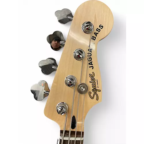 Used Squier Affinity Jaguar Bass Charcoal Electric Bass Guitar Charcoal