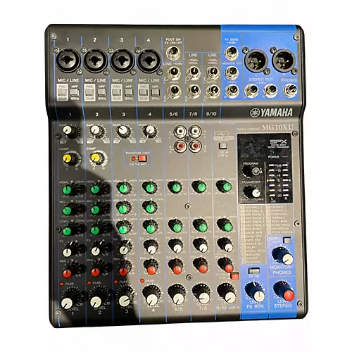 Used Yamaha MG10XU 10 Channel Mixer with Effects Unpowered Mixer