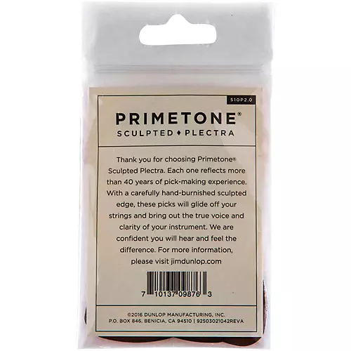 Dunlop Primetone Standard Grip Guitar Picks 2.0 mm 3 Pack