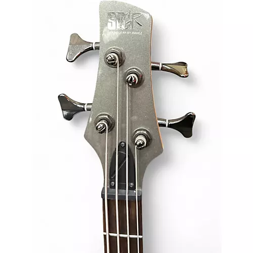 Used Ibanez SR300 Silver Electric Bass Guitar Silver